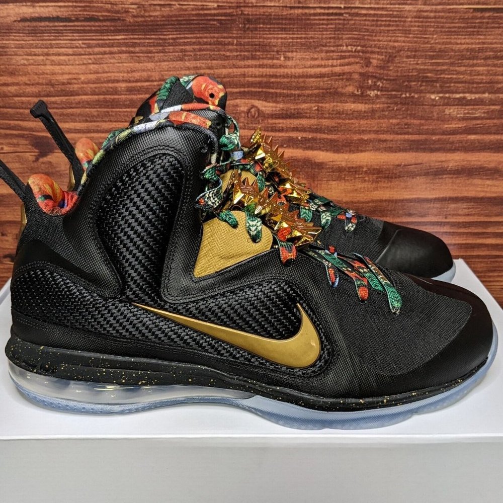 Nike LeBron 9 IX Watch The Throne Men's 11.5 Black Gold 2022 shoes DO9353-001